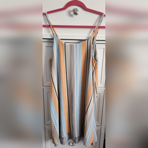 Anthropologie Left Coast by Dolan Striped Layered Slip Dress Size S - Picture 3 of 6